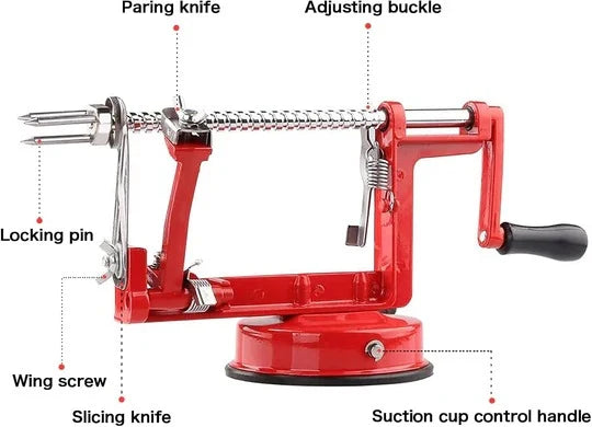 Apple Peeler Corer & Slicer Hand Crank Suction Base
