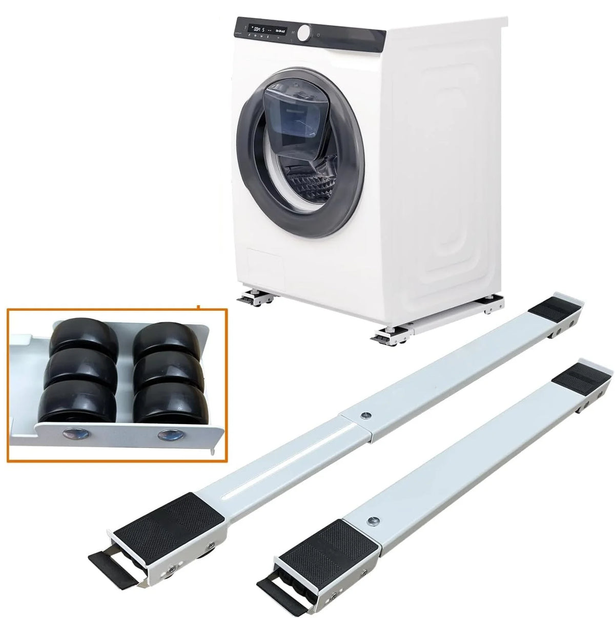 Appliance Moving Dolly Adjustable Dual Brake Locks 661-Pound Capacity