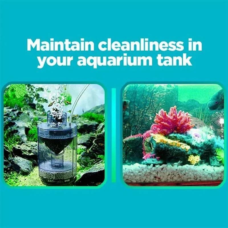 Aquarium Filter 3-in-1 Filtration Oxygenation & Waste Collection