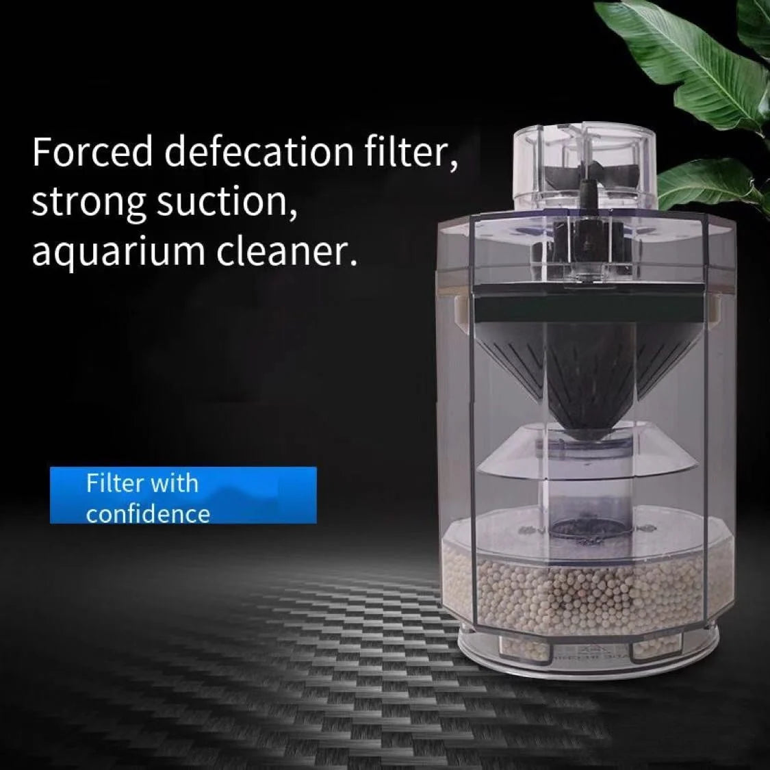 Aquarium Filter 3-in-1 Filtration Oxygenation & Waste Collection
