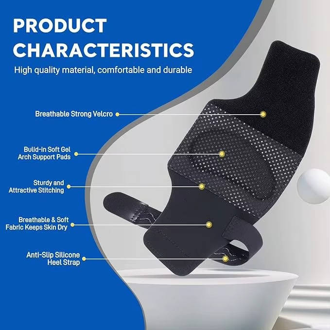 Arch Support Sleeves Gel Cushioning Adjustable Straps