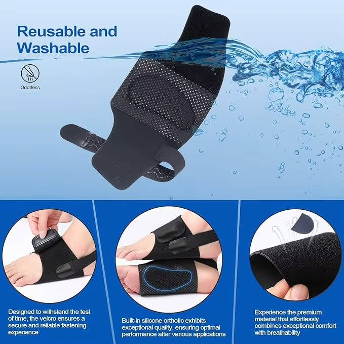 Arch Support Sleeves Gel Cushioning Adjustable Straps