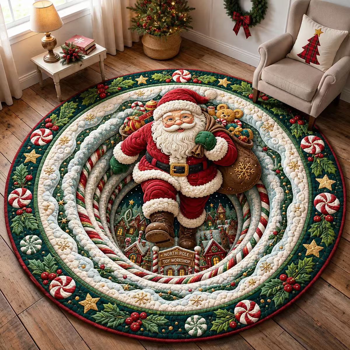Area Rug 3D Pumpkin Lantern Design Soft Spot-Clean Care