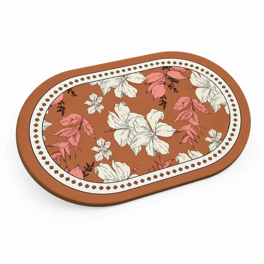 Area Rug French Country Floral Machine Washable Non-Slip