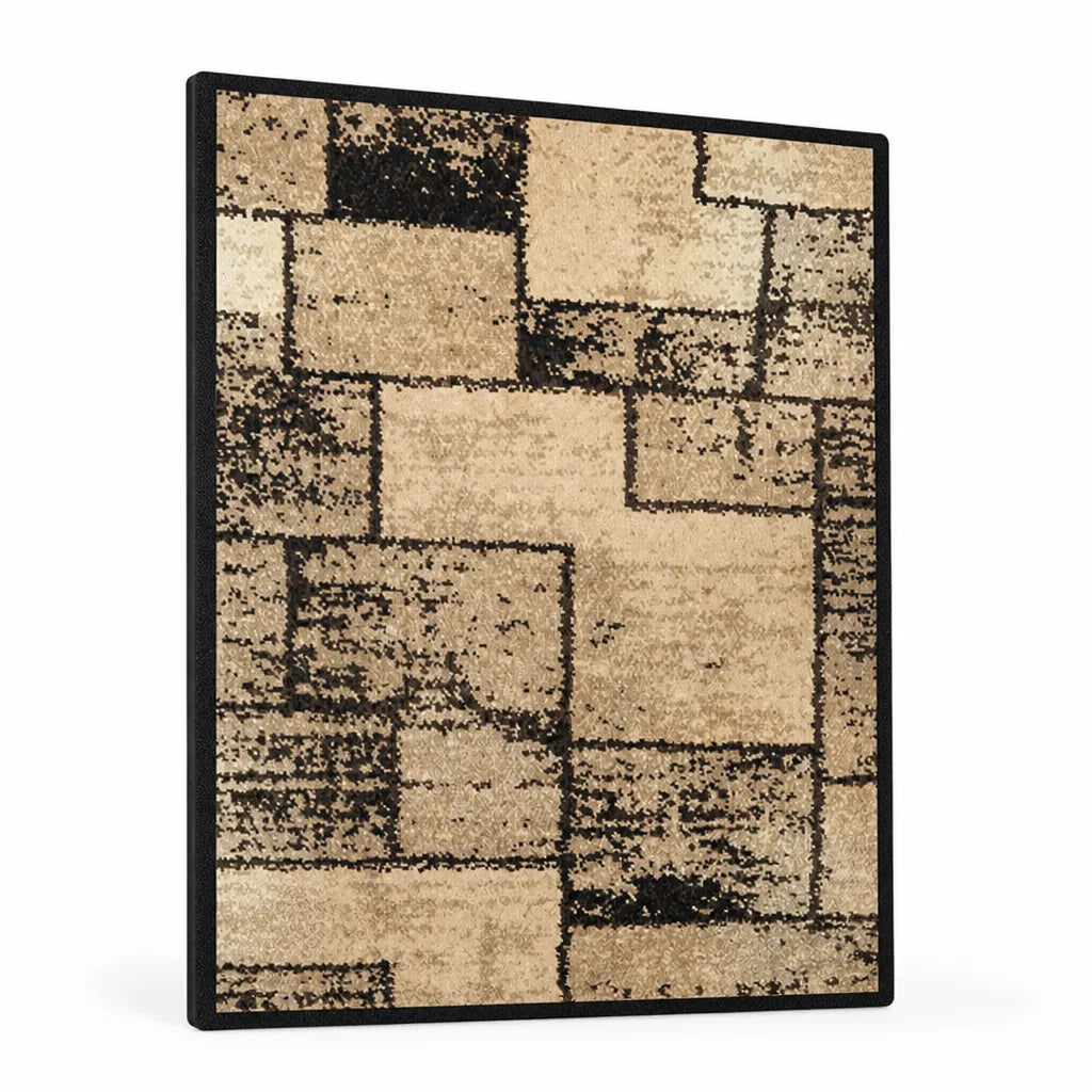 Area Rug Geometric Pattern Stain-Resistant & Non-Slip Backing
