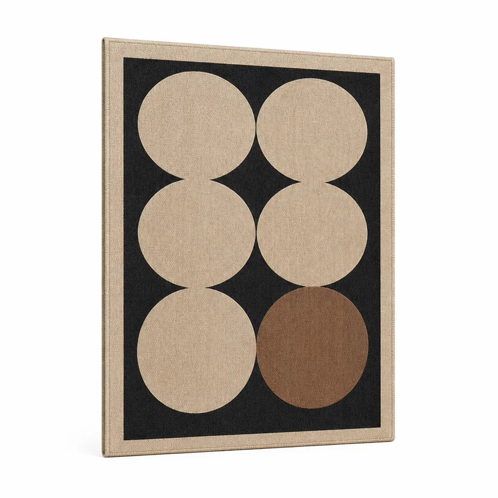 Area Rug Geometric Pattern Stain-Resistant & Non-Slip Backing