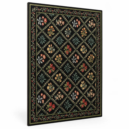 Area Rug Handcrafted Persian Floral Plush Easy Care