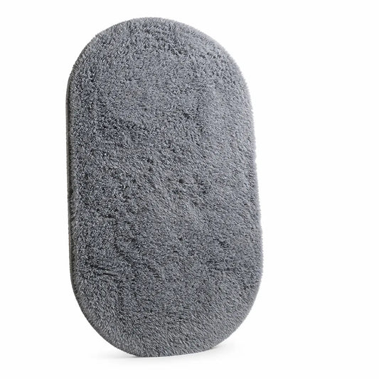 Area Rug High-Pile Plush Oval Easy Care