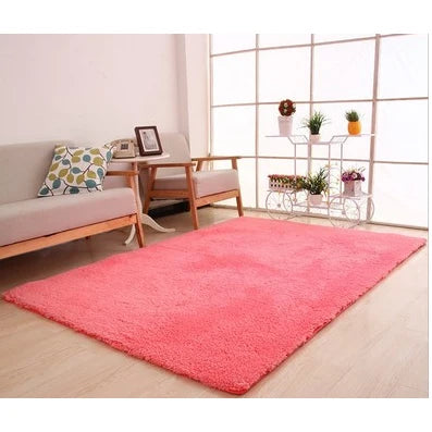 Area Rug Plush High-Pile Shaggy Cushioned Three-Layer Construction