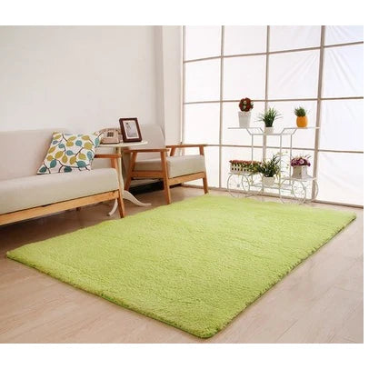 Area Rug Plush High-Pile Shaggy Cushioned Three-Layer Construction