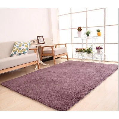 Area Rug Plush High-Pile Shaggy Cushioned Three-Layer Construction