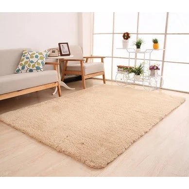 Area Rug Plush High-Pile Shaggy Cushioned Three-Layer Construction