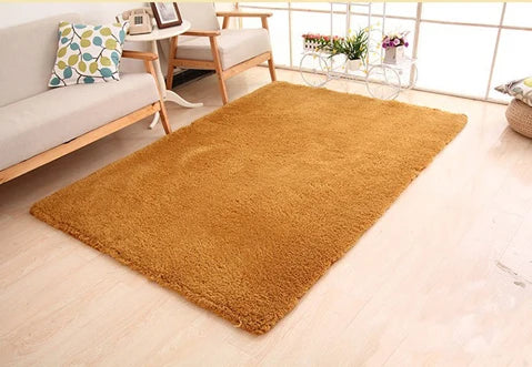 Area Rug Plush High-Pile Shaggy Cushioned Three-Layer Construction