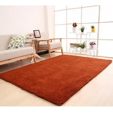 Area Rug Plush High-Pile Shaggy Cushioned Three-Layer Construction