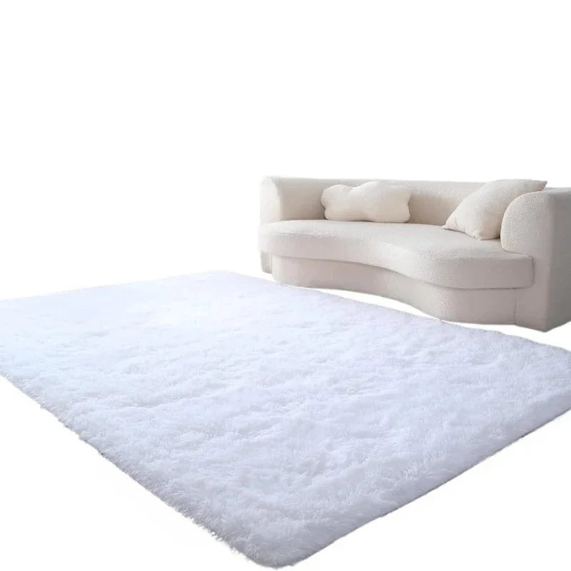 Area Rug Soft Polyester Easy-Care Shape-Retaining