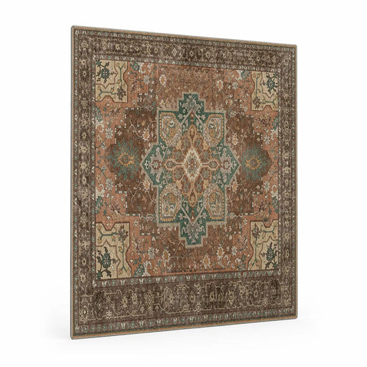 Area Rug Vintage-Inspired Durable Fibers & Non-Slip Backing