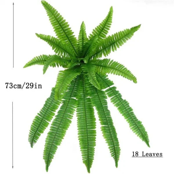 Artificial Boston Fern Lifelike Cascading Fronds UV Resistant