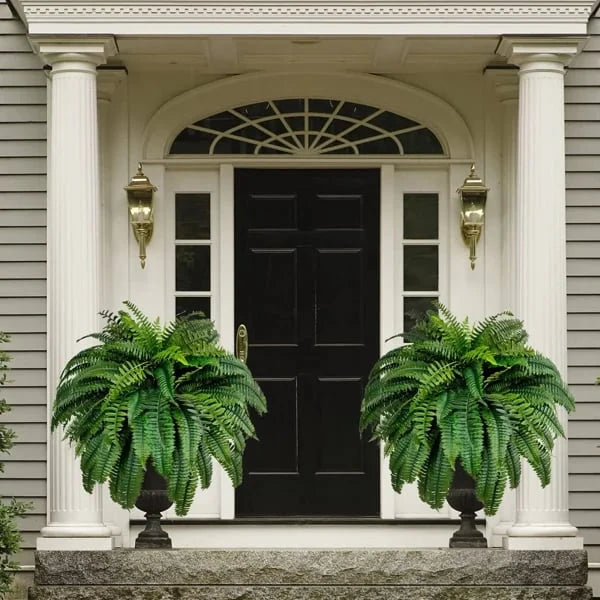 Artificial Boston Ferns UV-Resistant Water-Resistant Set of 18