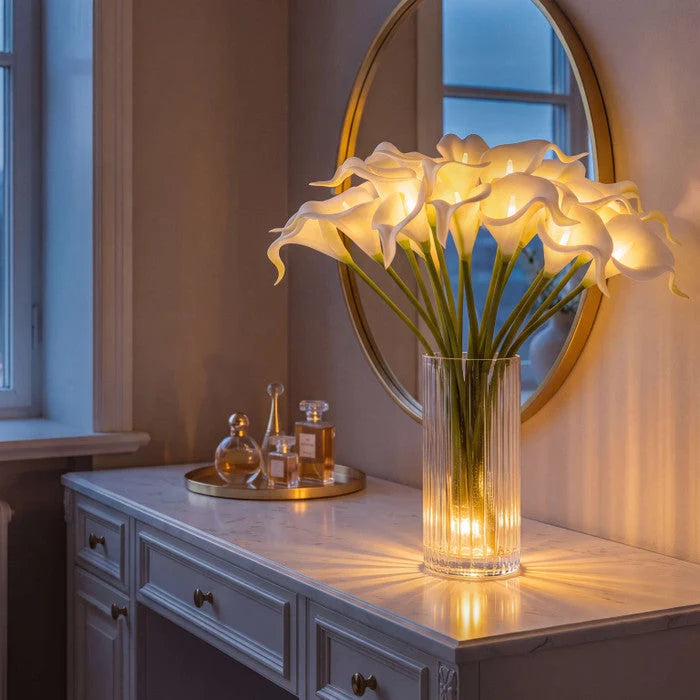 Artificial Calla Lily Bouquet LED Light-Up 10 Blooms