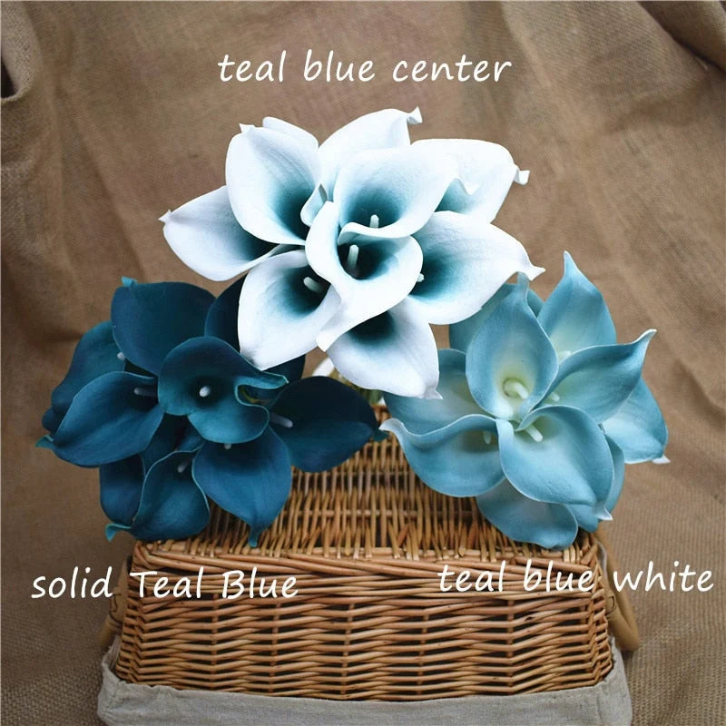 Artificial Calla Lily Bouquet Real-Touch Set of 10