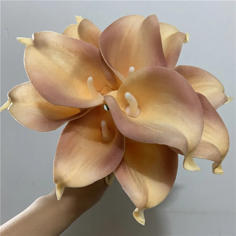 Artificial Calla Lily Bouquet Real-Touch Set of 10
