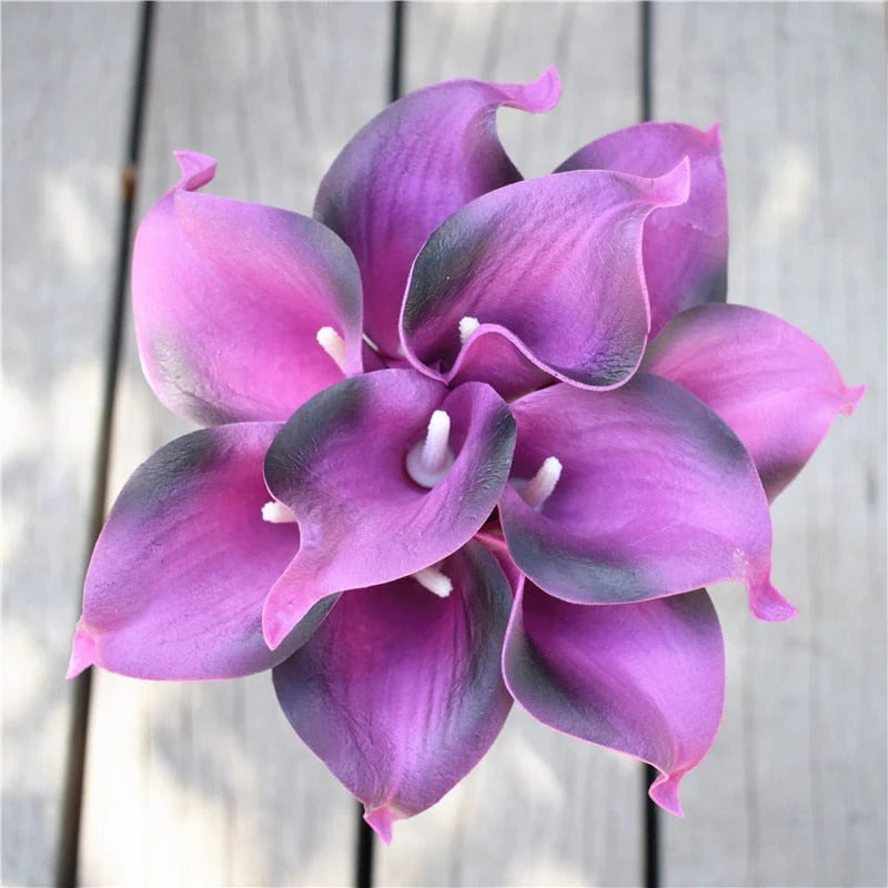 Artificial Calla Lily Bouquet Real-Touch Set of 10