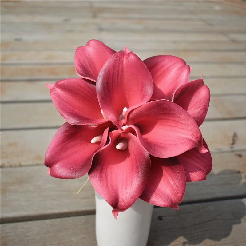 Artificial Calla Lily Bouquet Real-Touch Set of 10