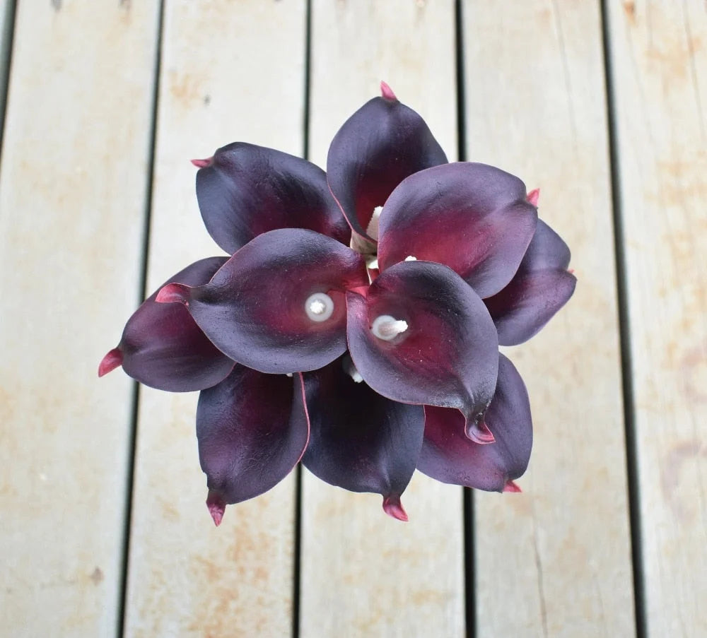 Artificial Calla Lily Bouquet Real-Touch Set of 10