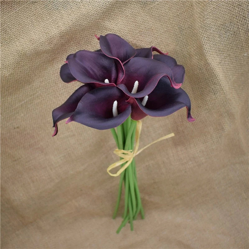 Artificial Calla Lily Bouquet Real-Touch Set of 10