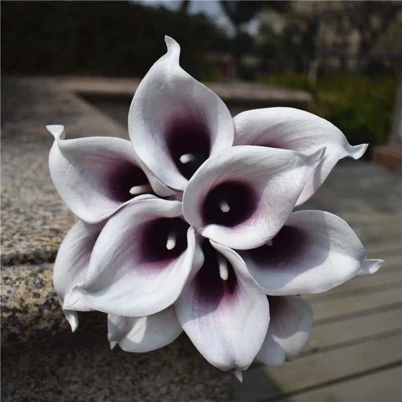 Artificial Calla Lily Bouquet Real-Touch Set of 10