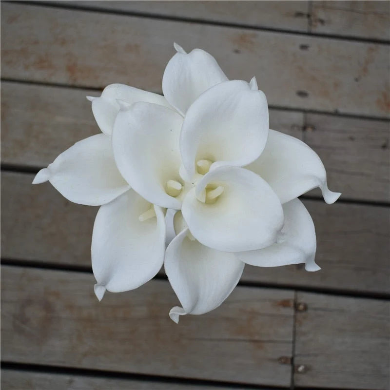 Artificial Calla Lily Bouquet Real-Touch Set of 10