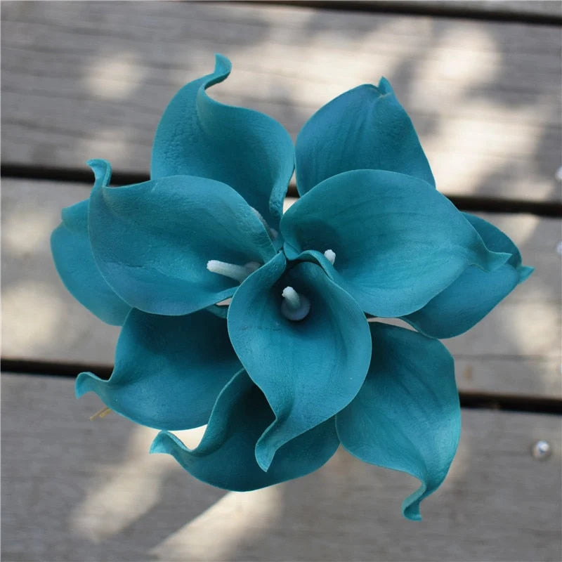 Artificial Calla Lily Bouquet Real-Touch Set of 10