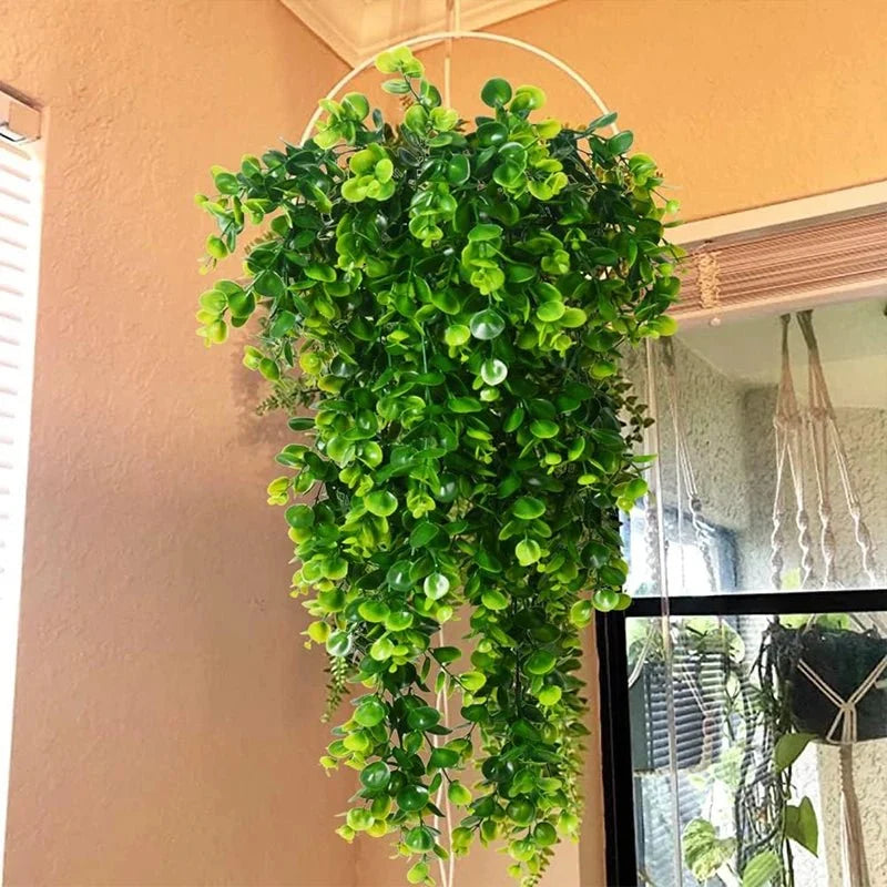 Artificial Eucalyptus Hanging Plant UV-Resistant Set of 2
