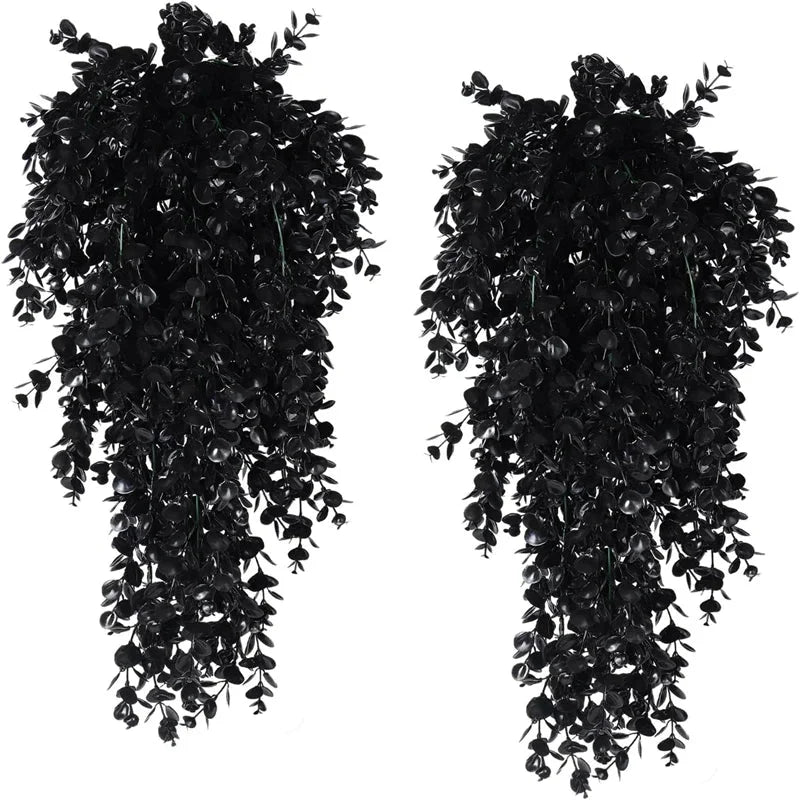 Artificial Hanging Eucalyptus Plants UV-Resistant Set of 2