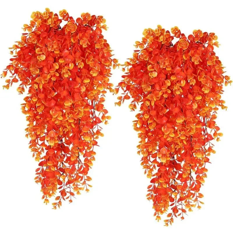 Artificial Hanging Eucalyptus Plants UV-Resistant Set of 2