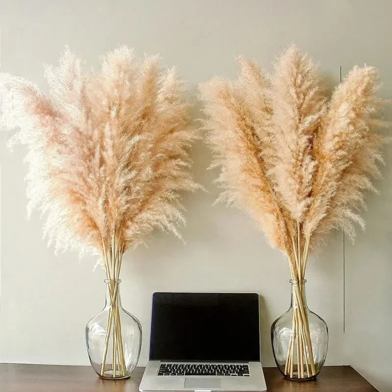 Artificial Pampas Grass Stems 25.6 Inch Low-Maintenance Decor