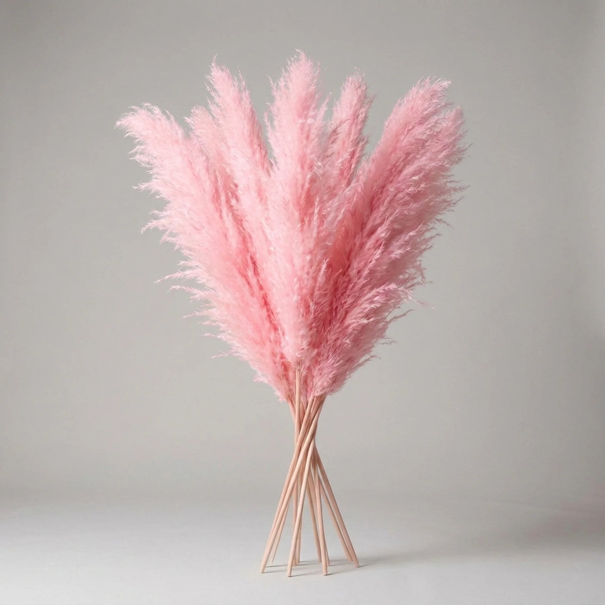 Artificial Pampas Grass Stems Feathery 25.6-Inch Decor