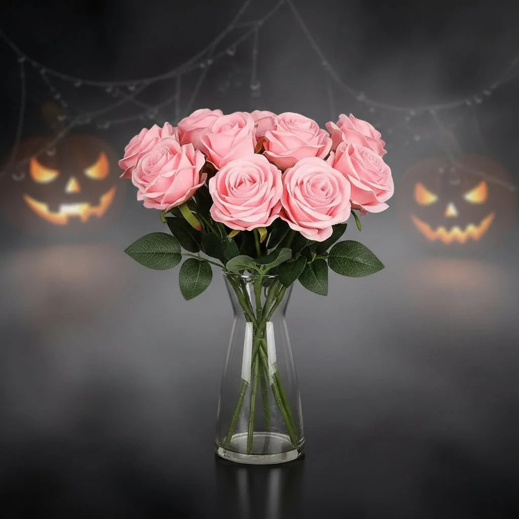 Artificial Rose Bouquet Realistic Layered Petals Reusable</|im_end|>