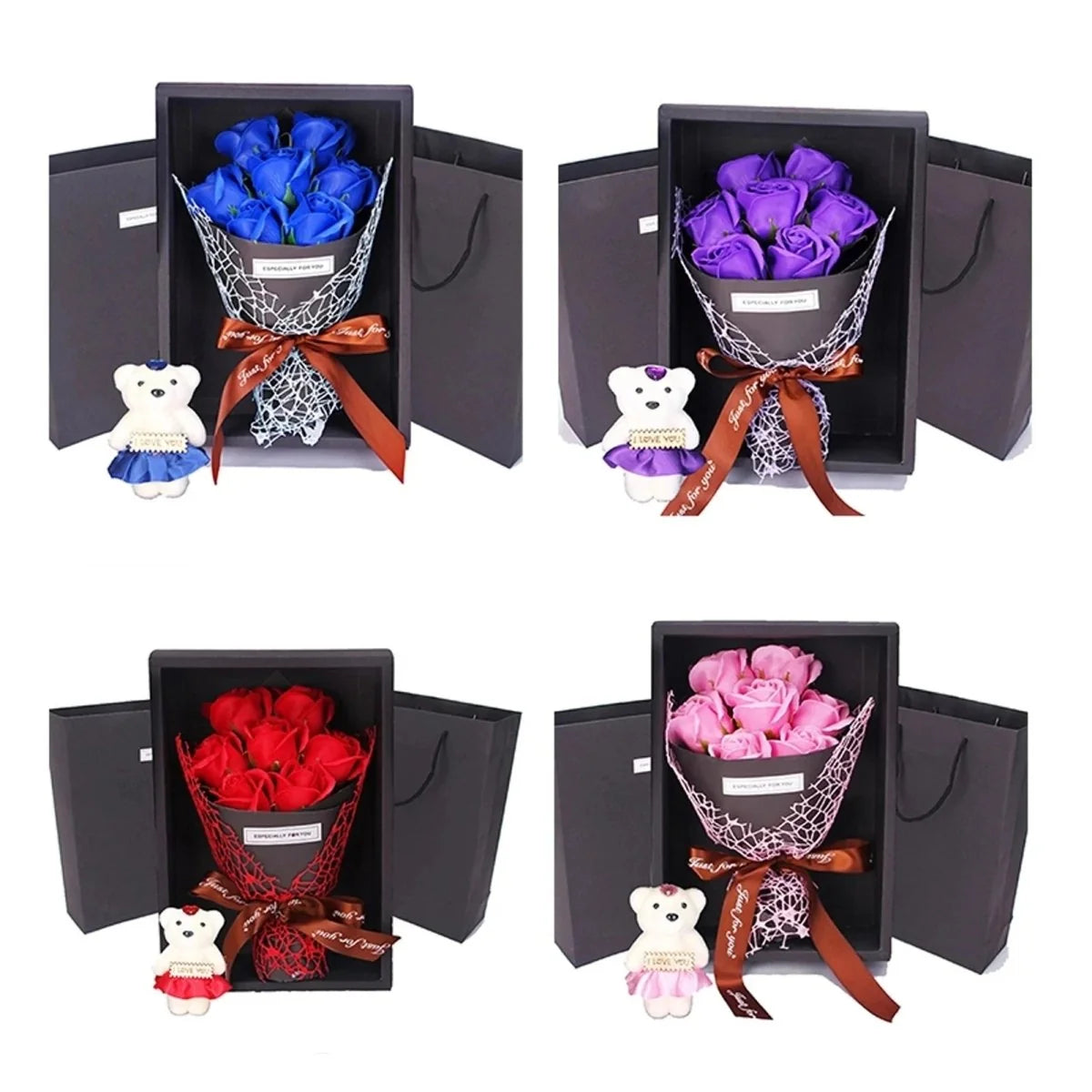 Artificial Rose Bouquet Seven Heads Maintenance-Free Floral Decor