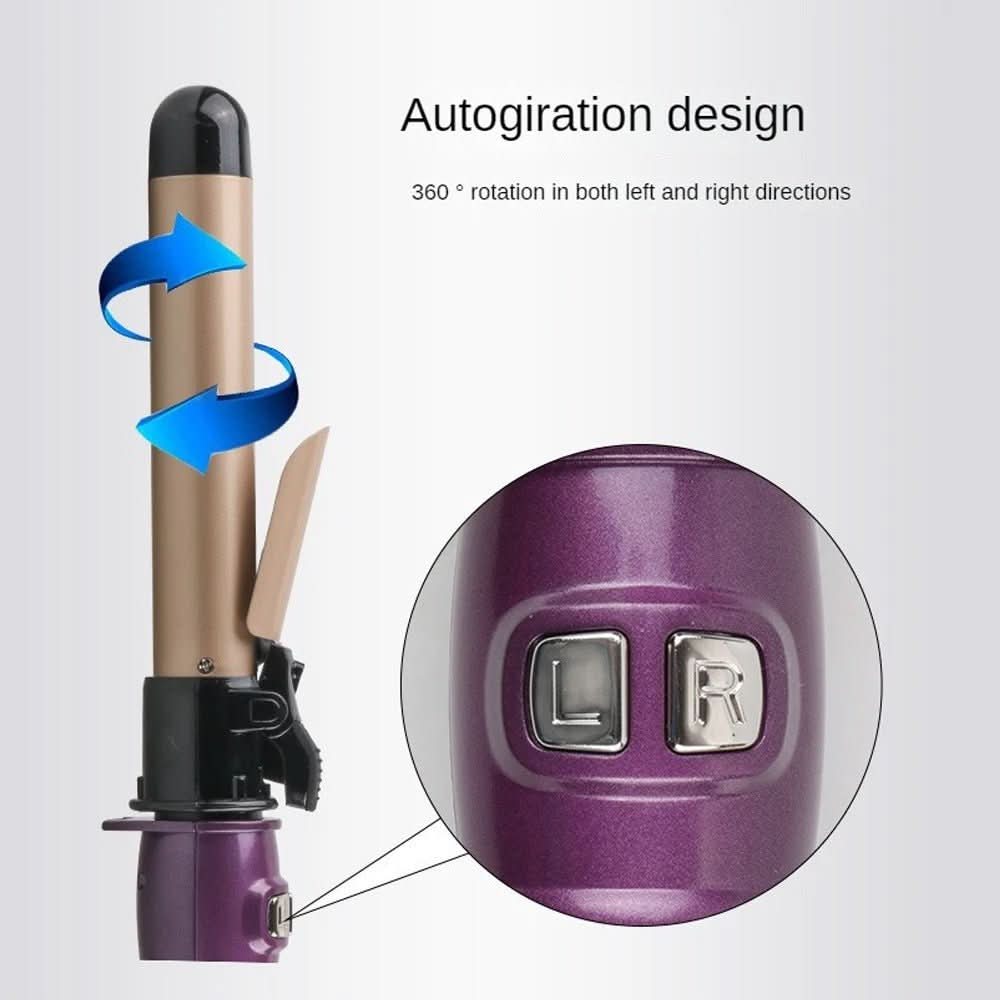 Automatic Curling Iron Cordless Ceramic-Coated Digital Temperature Control