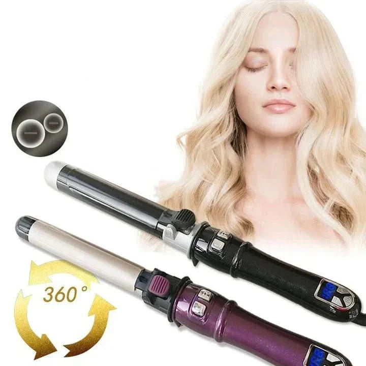 Automatic Curling Iron Cordless Ceramic-Coated Digital Temperature Control