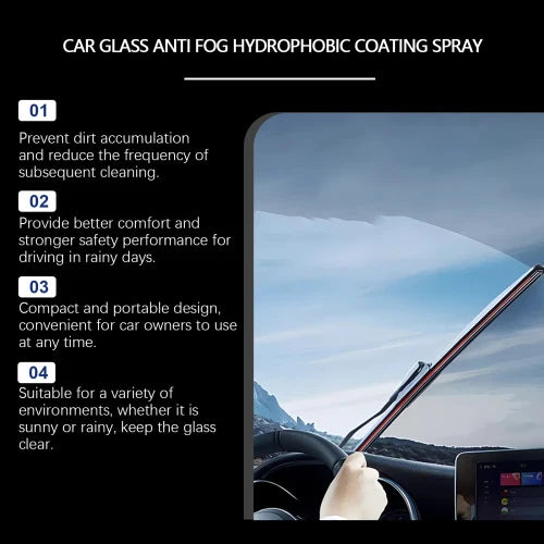 Automotive Glass Spray Hydrophobic Anti-Fog