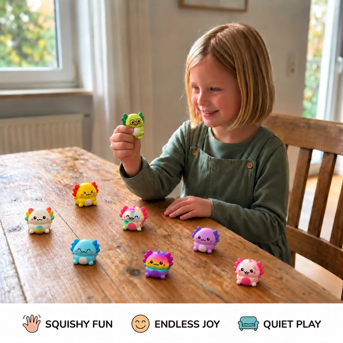 Axolotl Squishy Toys Soft Set of 12