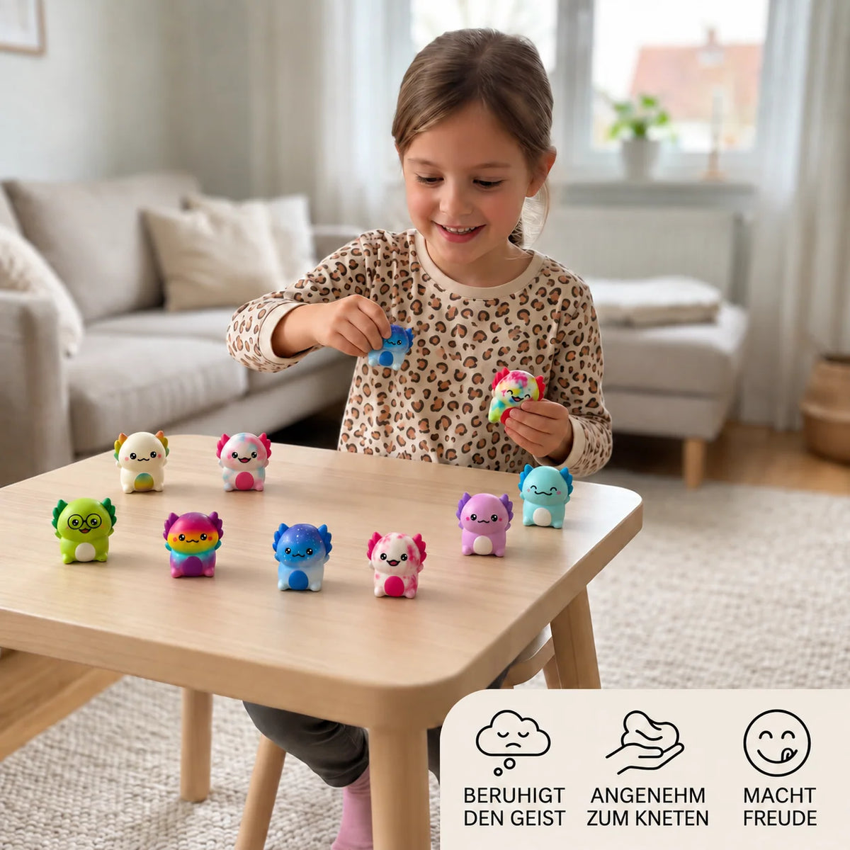 Axolotl Squishy Toys Soft Squeezable Set of 12
