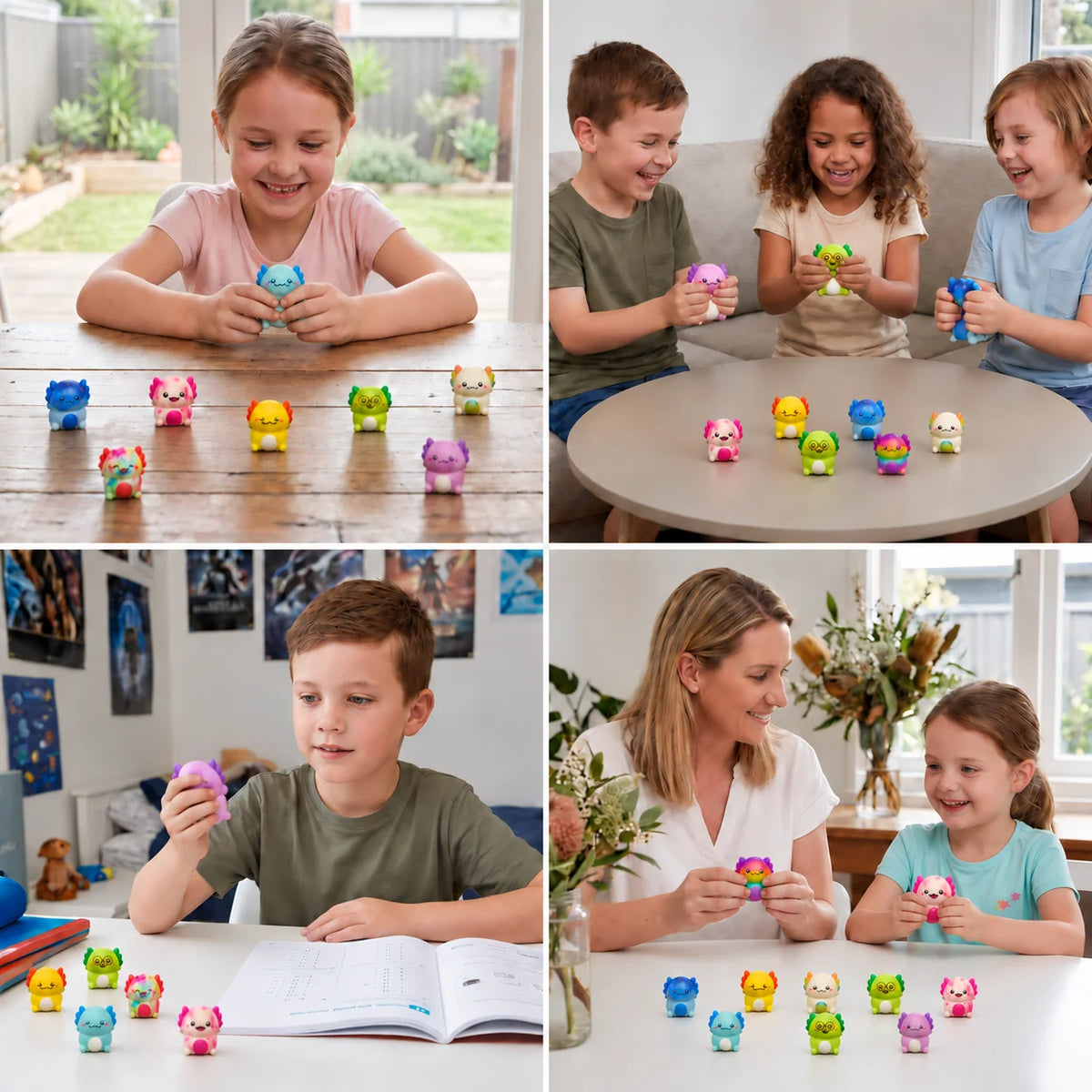 Axolotl Squishy Toys Soft Squeezable Set of 12