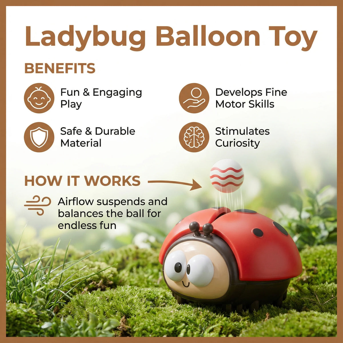 Baby Balloon Toy Floating Airflow One-Button Activation