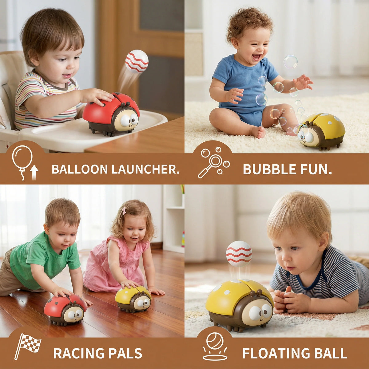 Baby Balloon Toy Floating Airflow One-Button Activation