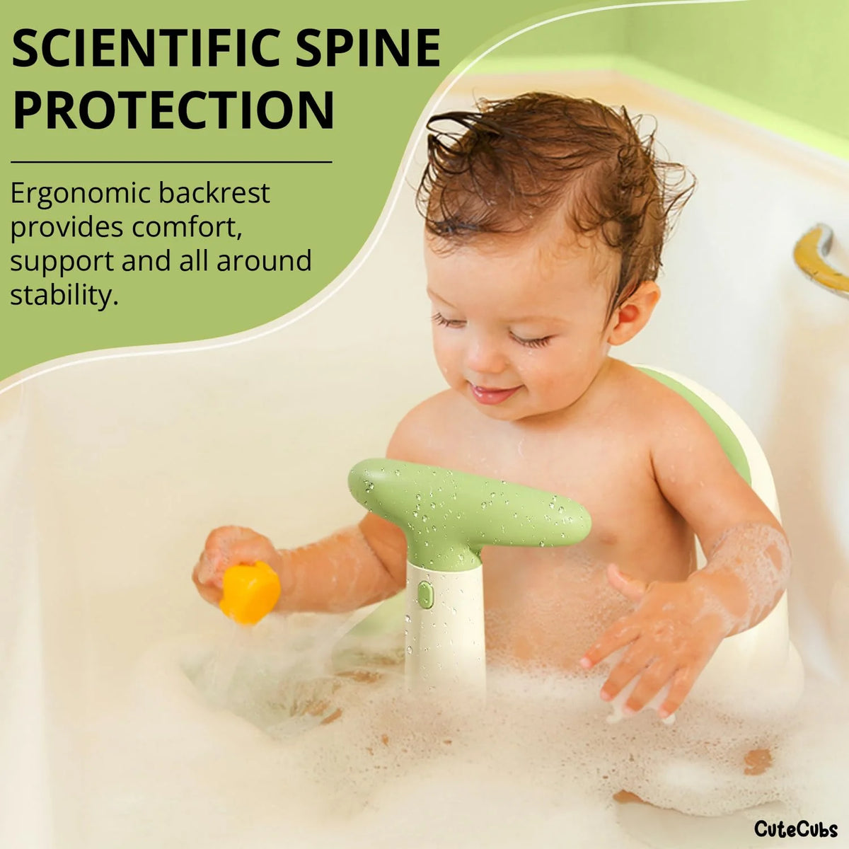 Baby Bath Seat Breathable Mesh Wireless Thermometer