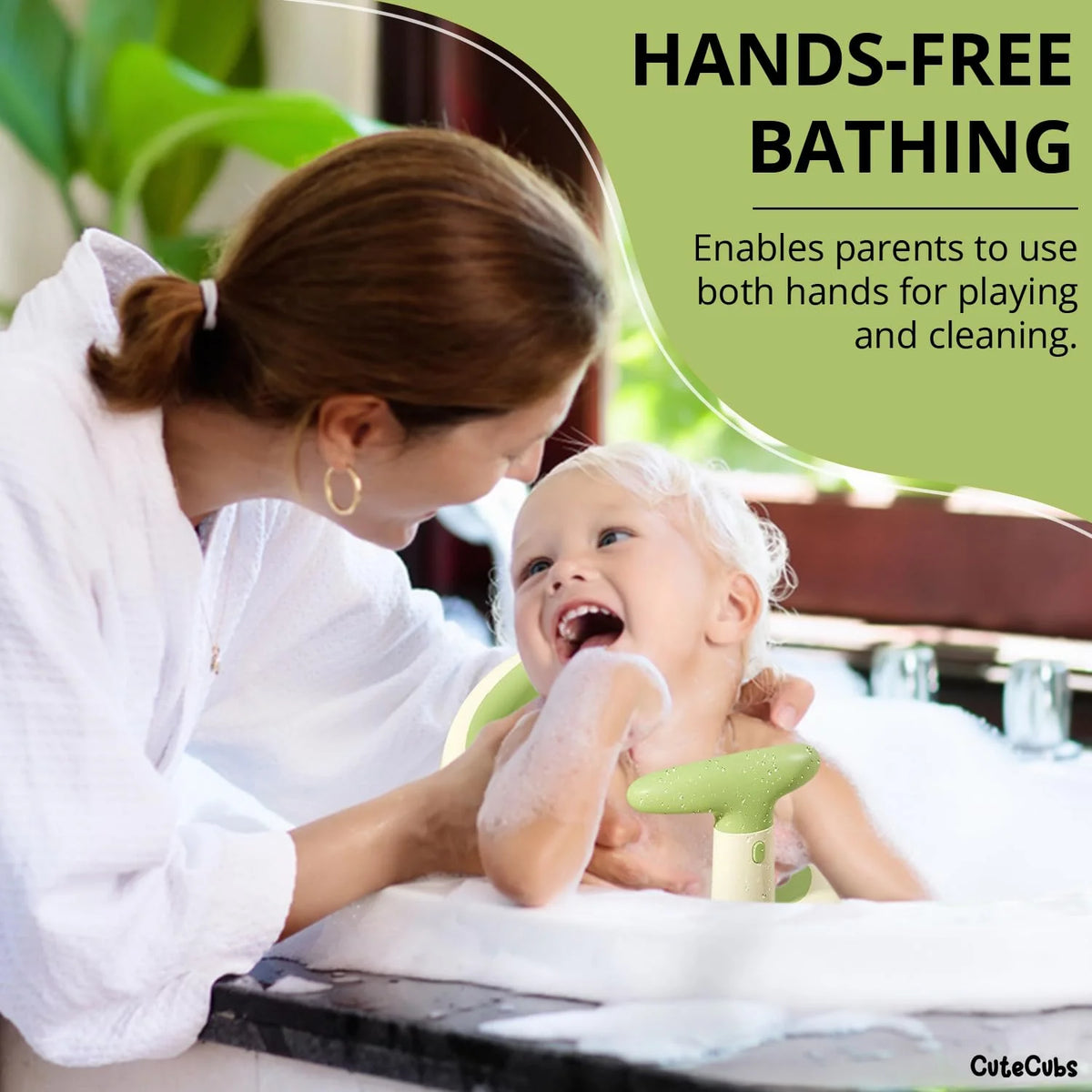 Baby Bath Seat Breathable Mesh Wireless Thermometer