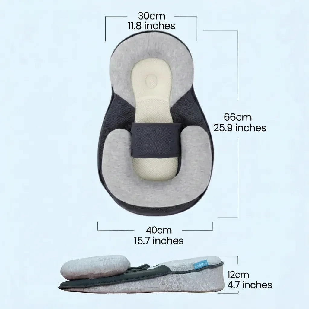 Baby Bed 10-Degree Incline Wrap Belt Anti-Roll Sides